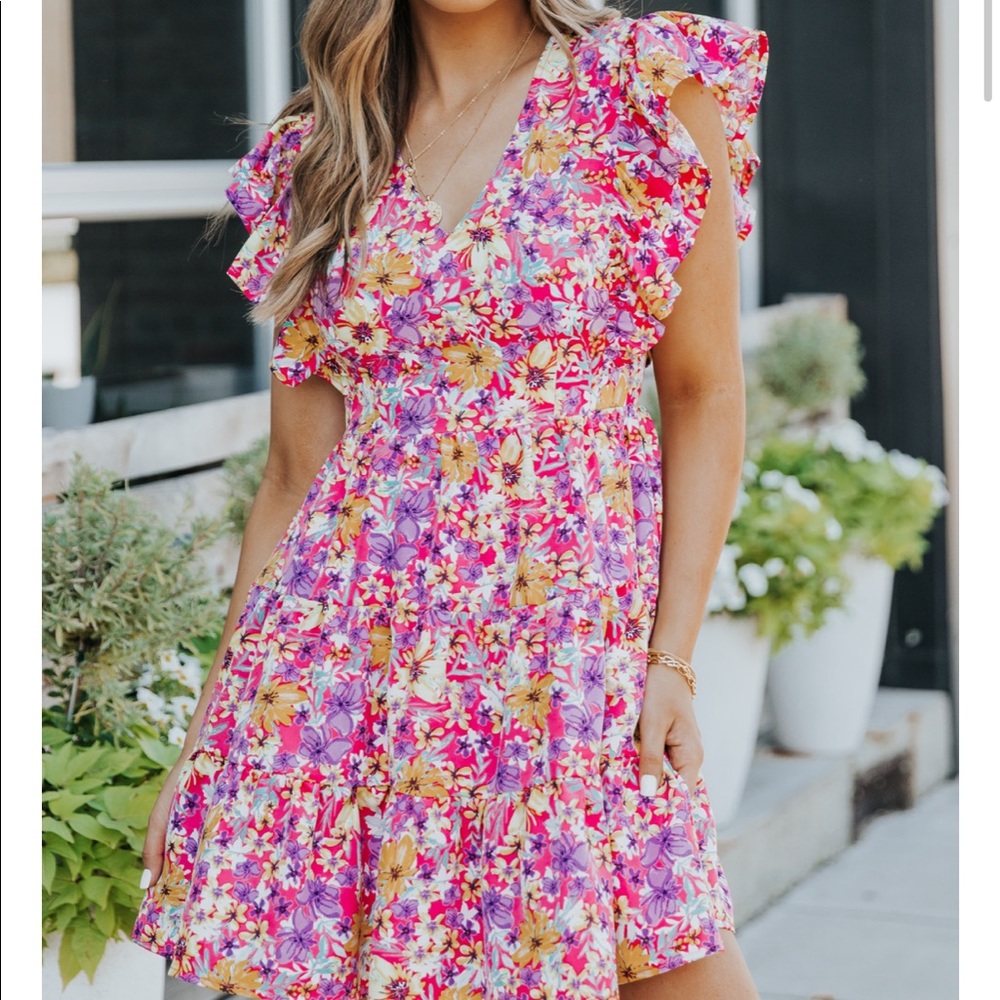NWT Pink floral dress
